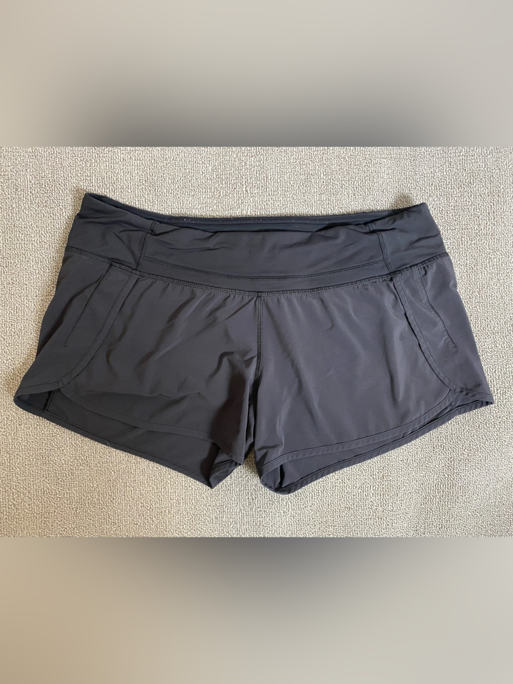 Lululemon Athletica Black Workout Shorts- Gym Yoga Sporty Athleisure Performance